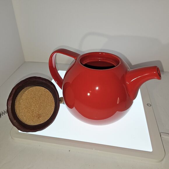 SANTA CLAUS Custom Christmas Teapot Springy Arms Holiday 8.5"x8" Red Ceramic - Picture 11 of 14